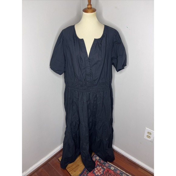 Anthropologie Womens The Somerset Maxi Dress Pullover Black‎ Plus Size 3X - Picture 3 of 11